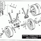 FXRS EBKC FXR Low Glide (1982) PISTONS, CONNECTING RODS AND FLYWHEELS
