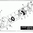 XLS CBHC Sportster Roadster 1000 (1982) FRONT BRAKE CALIPER - 1979 TO 1983