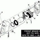 FXE BAKB FX Super Glide (1981) FRONT BRAKE CALIPER - 1977 TO 1979 - FXS; 1978 TO 1983 -...