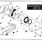 XLH CAHB Sportster 1000 (1981) REAR BRAKE CALIPER - 1979 TO 1981