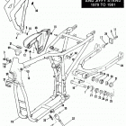XLH CAHB Sportster 1000 (1981) FRAME, REAR FORK AND JIFFY STAND - 1979 TO 1981