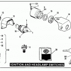 XLH-1000 3AH6 Sportster Standard (1976) IGNITION AND HEADLAMP SWITCHES