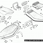 XLH-1000 3AH6 Sportster Standard (1976) DUAL SEAT AND BUDDY SEAT