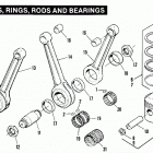 XLH-1000 3AH6 Sportster Standard (1976) PISTONS, RINGS, RODS and BEARINGS