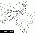 XLH-1000 3AH9 Sportster 1000 (1979) EXHAUST SYSTEM - 1979