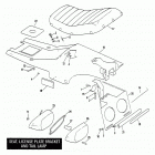 XLCR-1000 7FH8 Sportster 1000 (1978) (Cafe Racer) SEAT, LICENSE PLATE BRACKET AND TAIL LAMP