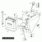 XLCR-1000 7FH8 Sportster 1000 (1978) (Cafe Racer) OIL TANK AND BATTERY