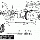 FX-1200 2CH8 Super Glide 1200 (1978) AIR CLEANER AND CHOKE - 1971 TO EARLY 1978