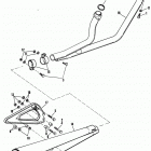 FX-1200 2CH8 Super Glide 1200 (1978) INTERCONNECTED DUAL EXHAUST SYSTEM - LATE 1975 TO 1978