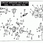 XLH-1000 3AH6 Sportster Standard (1976) CIRCUIT BREAKER AND SPARK COIL - 1971 THRU 1978