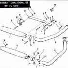 FX-1200 2CH8 Super Glide 1200 (1978) INDEPENDENT DUAL EXHAUST SYSTEM - 1971 TO 1978