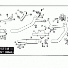 XLCH-1000 4AH5 Sportster 1000 (1975) EXHAUST SYSTEM - INDEPENDENT DUAL - 1976 & EARLIER