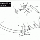 XLH-1000 3AH6 Sportster Standard (1976) SHIFTER LINKAGE - 1975 & 1976