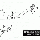 FXE-1200 9DH5 FX Super Glide (1975) SINGLE EXHAUST SYSTEM - 1971 TO EARLY 1975