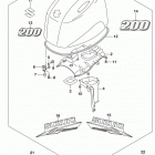 DF200AT,AZ Engine cover (for 0ep)  (df200az e03)