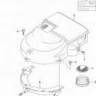 DF150/DF175 T, Z, ST,TG,ZG, Silencer  /  ring gear cover (df150z e03)