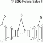 R07RB50AA/RH50AA RANGER 500 2X4/4X4 Shaft, drive, rear lh, rh