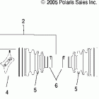 R06RF68AA RANGER 6x6 EFI 700 Driveshaft, mid