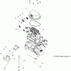 R07RF68AD/AF RANGER 700 EFI 6X6 Engine, throttle body mounting