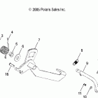 R06RF68AA RANGER 6x6 EFI 700 Park brake pedal