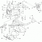 M 8000 SNO PRO 162 ORANGE Front frame assembly