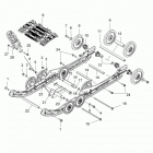 S17DCL8PSA/PEL 800 RUSH XCR/INTL ES Suspension, rear and track - s17dcl8psa  /  pel (600248)