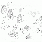 MXZ 600HO E-TEC 01- exhaust system engine 600ho e-tec