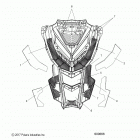 S19DCL8RS/8REM 850 RUSH XCR SC SELECT ALL OPTIONS Body, hood foam  /  fiber - s19dcl8rs  /  8rem (600666)