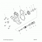 S19EFK6PSA/PSL/PEB 600 AXYS PRO RMK 155/ES/INTL Engine, water pump - s19efk6psa  /  psl  /  peb (600170)