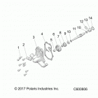 600 INDY ADVENTURE 137 SC SELECT Engine, water pump - s20ede6ps all options (c600806)