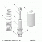 S19EER6PSL/PEL 600 SWITCHBACK SP 144 ES/INTL Suspension, shock, front track - s19eer6psl  /  pel (c60...