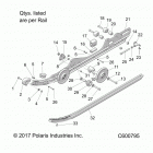 S19CBA5BSL/BEL 550 INDY 121 ES/INTL ES Suspension, rail, lh  /  rh - s19cba5bsl  /  bel (600795...