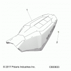 850 RUSH PRO-S SC SELECT (S20DCH8RS) Body, seat - s20dch8rs all options (c600833)