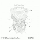 S19DDE8PSL 800 SWITCHBACK ADVENTURE ES Body, hood foam  /  fiber - s19dde8psl (600873c)