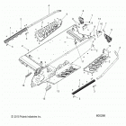 S19DDE8PSL 800 SWITCHBACK ADVENTURE ES Chassis, tunnel and rear asm. - s19dde8psl (600286)