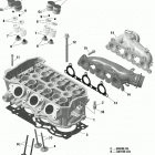 003 - GRAND TOURING 900 ACE - North America 01- engine - cylinder head and exhaust manifold - 900 ac...