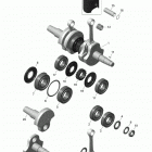 002 - Skandic WT 600HO E-TEC 01- crankshaft and pistons - 600ho e-tec
