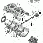 002 - Skandic WT 600HO E-TEC 01- crankcase and water pump - 600ho e-tec