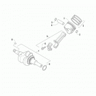 SRX 120  (SRX1NJL/SRX1NJW) Коленчатый вал и Поршень