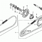 TRX300EX Ось заднее колесо
