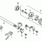 TRX500FA Gearshift fork @ gearshift drum