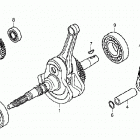 TRX500FA Коленвал и поршни