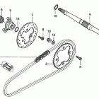 TRX450ER Rear axle@drive chain