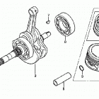 TRX250TE Коленвал,поршни