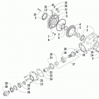 XC 450 EFI RED Задний привод редуктор