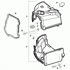ATV ALTERRA 90 WHITE Engine shroud assembly