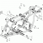 ATV 150 UTILITY WHITE Frame and related parts assembly