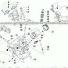 ATV ALTERRA 300 RED Cylinder head and camshaft  /  valve assembly