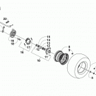 ATV ALTERRA 90 WHITE Front wheel and brake assemblies