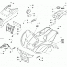 ATV 150 UTILITY WHITE Front body panel and headlight assemblies